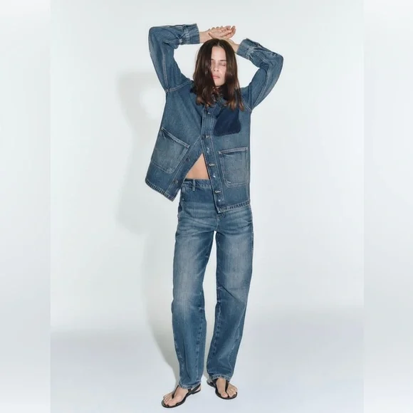 Zara Jackets Coats Zara Denim Overshirt Poshmark